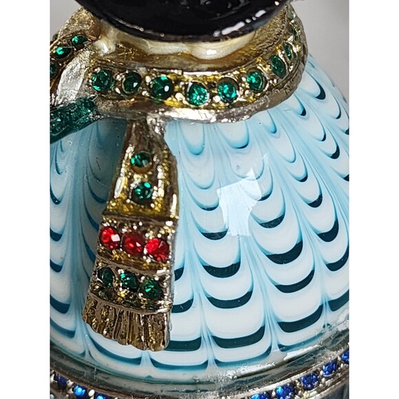 Fitz & Floyd 2006 Guild Holiday Snowman Trinket Box Jeweled Magnetic Closure - Picture 6 of 16